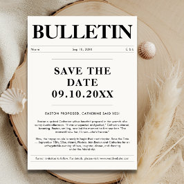 の結婚発表新聞スタイル日付を保存 セーブザデート