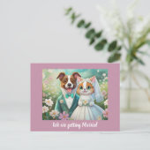 の結婚発表日付テンプレートの保存 ポストカード (スタンド正面)