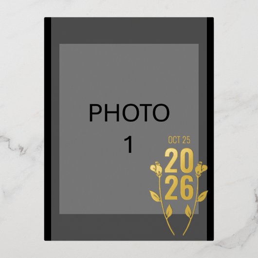 の結婚発表箔ポストカード 箔シーズンポストカード (正面)