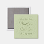 の結婚発表Save the Date Magnet - Square マグネット (正面/裏面)