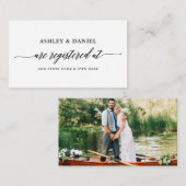 の結婚登モダンエレガント録写真 エンクロージャーカード (正面/裏面)