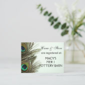 の結婚登録孔雀の羽根カード エンクロージャーカード (スタンド正面)