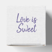 の結婚白いリボンハート フェイバーボックス (上部)