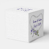 の結婚白いリボンハート フェイバーボックス (裏面サイド)