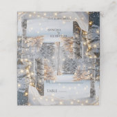 の結婚白い樺の木の木の冬のラかわいらしイト プレイスカード (外部開封)