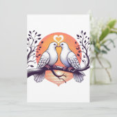 の結婚白い鳩 招待状 (スタンド正面)