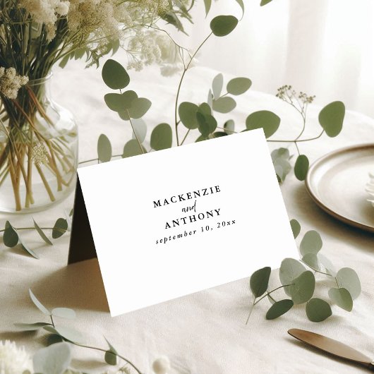 の結婚白黒のカスタムゲスト名テーブルカード テーブルナンバー