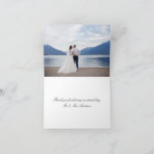 の結婚白黒写真 サンキューカード (内部)