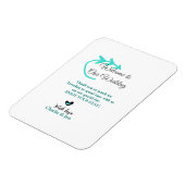 の結婚目的地お祝いへようこそ マグネット (左側)