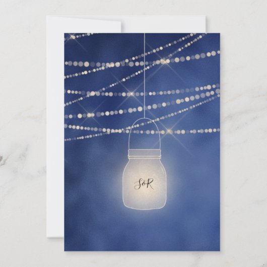 の結婚目的地のワールドマップライトジャーとハート 招待状 (裏面)