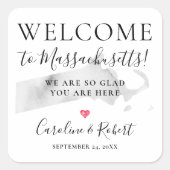 の結婚目的地ウェルカムゲストズビーフスクエアセント スクエアシール (正面)