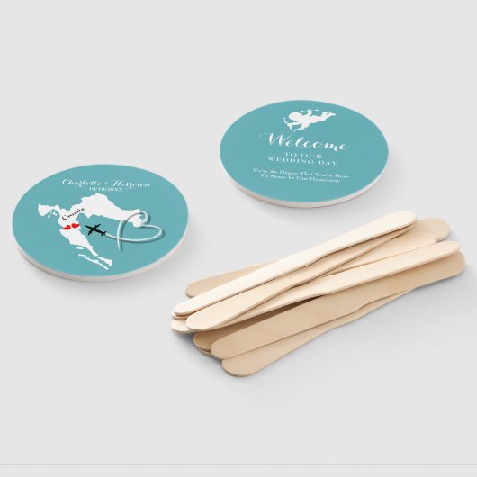 の結婚目的地クロアチア ハンドファン (組立なし)