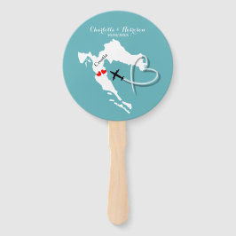 の結婚目的地クロアチア ハンドファン