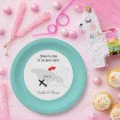 の結婚目的地ジャマパーソナライズされたリカ ペーパープレート (パーティー)