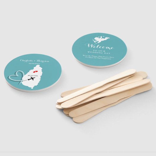 の結婚目的地セントルシア ハンドファン (組立なし)