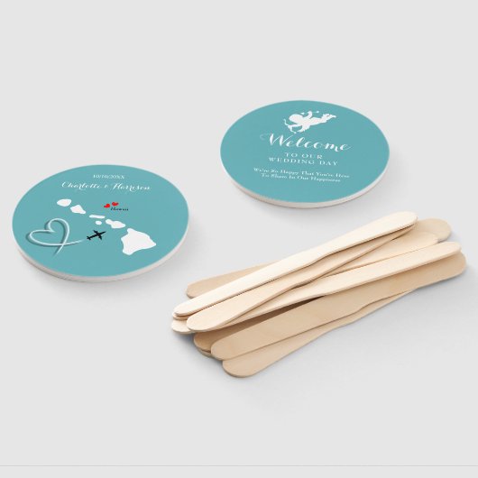 の結婚目的地ハワイ ハンドファン (組立なし)