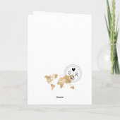 の結婚目的地パスポートサントリーニギリシャ 招待状 (裏面)