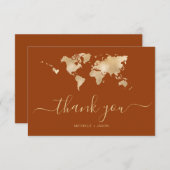 の結婚目的地パスポートハワイ地図ありがとう 出欠カード (正面/裏面)