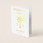 の結婚目的地パスポートメキシコパームビーチ 箔カード (正面)