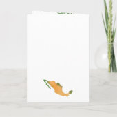 の結婚目的地パスポートメキシコ地図の水彩画 招待状 (裏面)