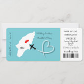 の結婚目的地ロードスチケット 招待状 (正面)