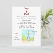 の結婚目的地 – フランス，パリ 招待状 (スタンド正面)