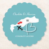 の結婚目的地Kos ペーパーコースター (正面)