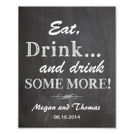 の結婚看板シャルボードスタイルおもしろい食べ・飲料 フォトプリント           