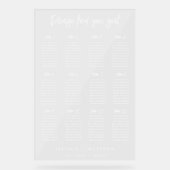 の結婚着座図ホワイトインクアクリル澄んサイン アクリルサイン (正面)