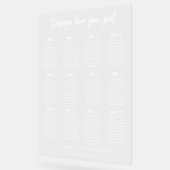 の結婚着座図ホワイトインクアクリル澄んサイン アクリルサイン (傾斜)