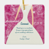 の結婚着物の花嫁が色を選ぶ セラミックオーナメント (正面)