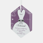 の結婚着物の花嫁の結婚クリスマス飾り ガラスオーナメント (正面左)