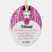 の結婚着物の花嫁の結婚クリスマス飾り セラミックオーナメント (右)