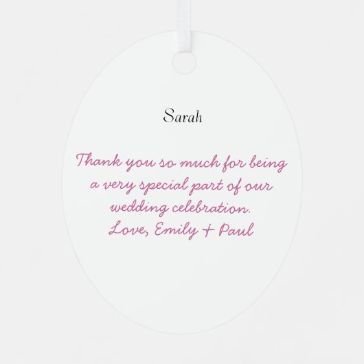 の結婚着物の花嫁の結婚クリスマス飾り メタルオーナメント (裏面)