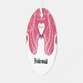 の結婚着物の花嫁の結婚クリスマス飾り メタルオーナメント (正面左)