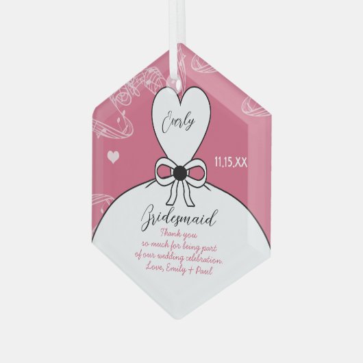 の結婚着物の花嫁結婚の女の子 – 色を選ぶ ガラスオーナメント (正面左)