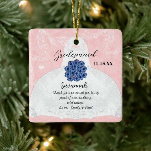 の結婚着物の花嫁結婚の女の子 – 色を選ぶ セラミックオーナメント (ツリー)