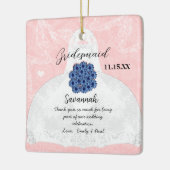 の結婚着物の花嫁結婚の女の子 – 色を選ぶ セラミックオーナメント (左)