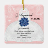 の結婚着物の花嫁結婚の女の子 – 色を選ぶ セラミックオーナメント (正面)