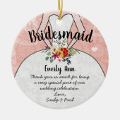 の結婚着物の花嫁結婚の女の子 – 色を選ぶ セラミックオーナメント (正面)