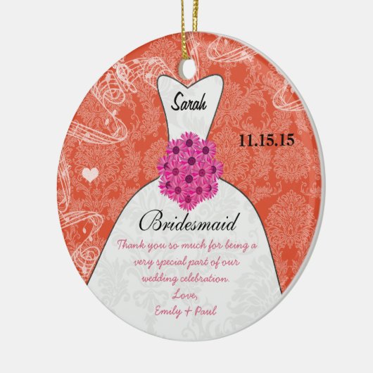 の結婚着物の花嫁結婚の女の子 – 色を選ぶ セラミックオーナメント (左)