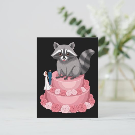 の結婚砕け散るアライグマのフェラル重荷 ポストカード (スタンド正面)