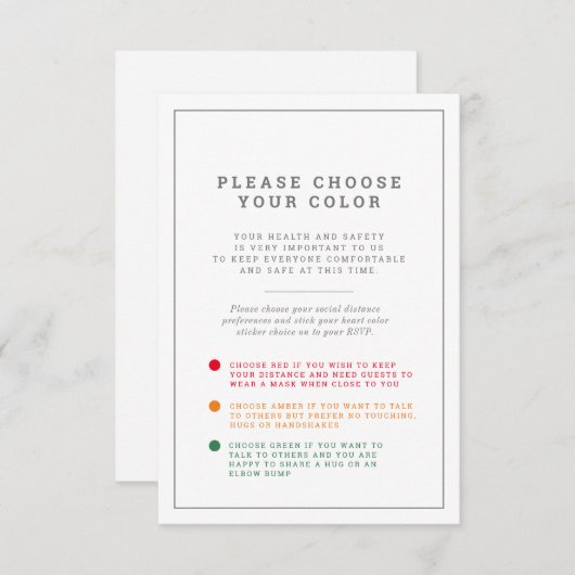 の結婚社会的分与カラーレベルリクエスト エンクロージャーカード (正面/裏面)