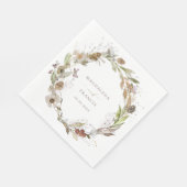 の結婚秋野生の花 スタンダードランチョンナプキン (角)