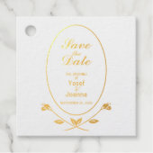 の結婚箔の日付の保存 フェイバータグ (正面)