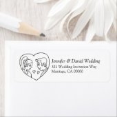 の結婚粘着ラベルシール ラベル (インサイチュ)