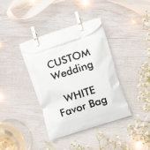 の結婚紙のカスタムバッグホワイト フェイバーバッグ (クリップ留めされた状態)