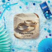 の結婚紙または記念日のパーソナライズされたプレート ペーパープレート (パーティー)