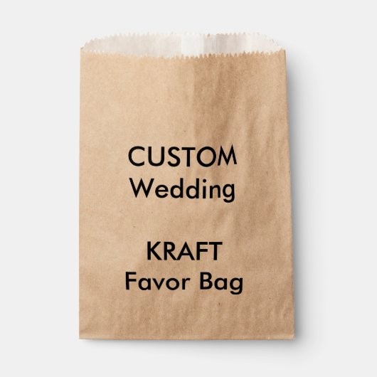 の結婚紙カスタムの好意バッグKRAFT フェイバーバッグ (正面)