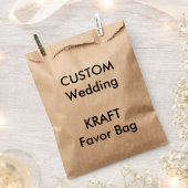の結婚紙カスタムの好意バッグKRAFT フェイバーバッグ (クリップ留めされた状態)